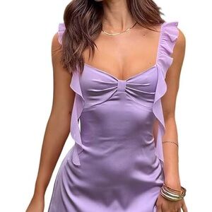 Elegant Lavender Sleeveless Dress
